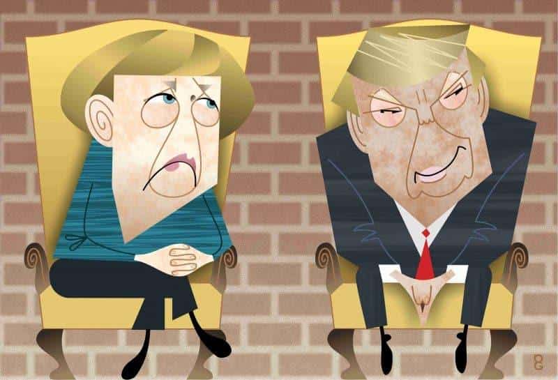 Merkel Trump meeting