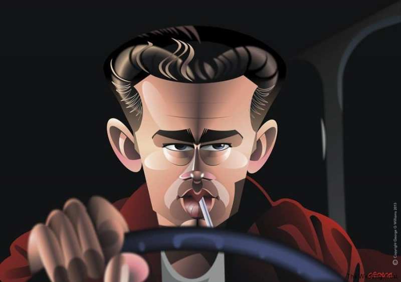 James Dean caricature