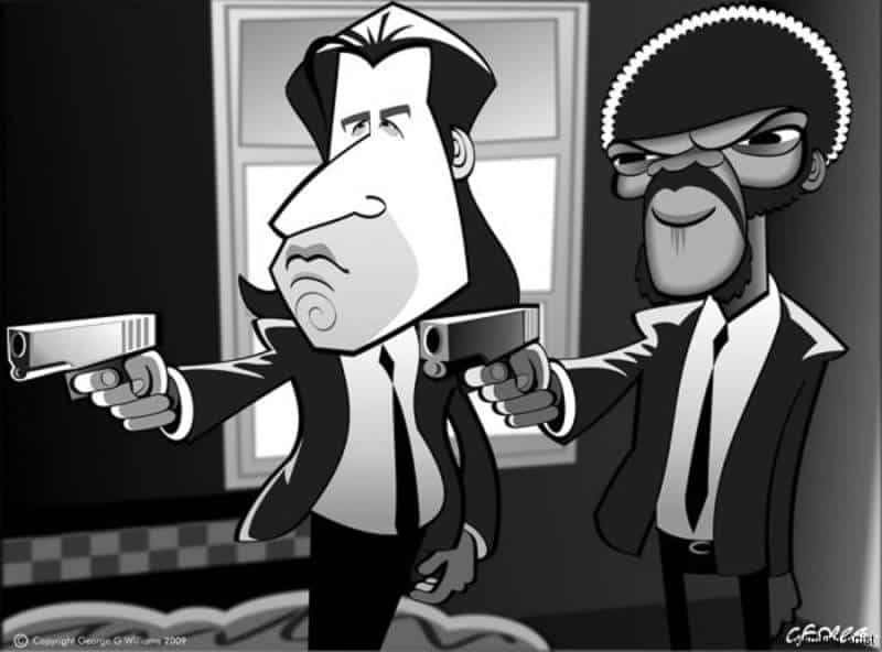 Pulp Fiction caricature