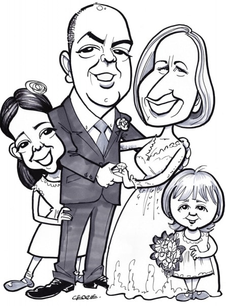 Wedding Invitation - Simple standing group
