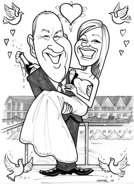 Wedding Invitation - Classic pose with venue