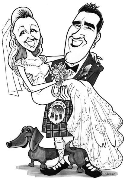 Wedding Invitation - Classic pose with dogs