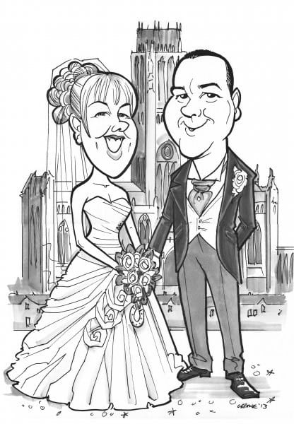 Wedding Invitation - Simple standing with venue